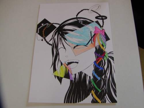 ヘアデザイン画部門中学 高校生の部に出品しました 学校法人江の川学園 石見智翠館高等学校